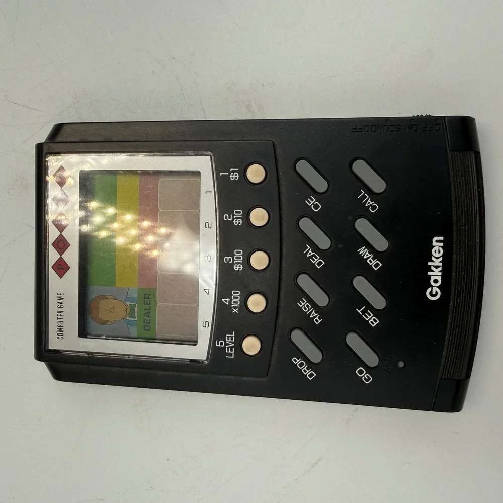 Gakken Computer Game Poker Vintage Handheld Electronic Game Japan Boxed Tested